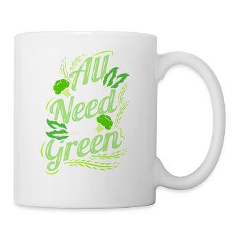 All You Need Is Green Go Vegan - Coffee/Tea Mug - white - Right