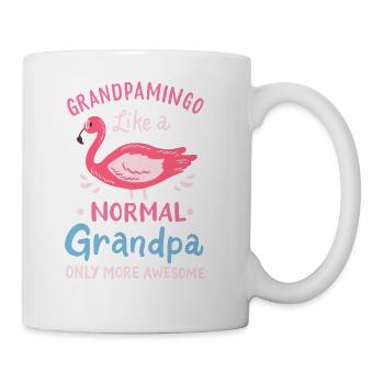Grandpa Flamingo Father s Day - Coffee/Tea Mug - white - Right