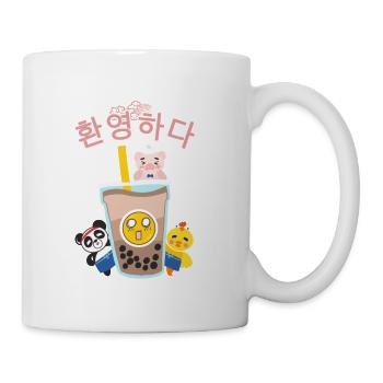 Bobalicious Cute Korean Bubble Tea Design - Coffee/Tea Mug - white - Right
