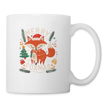 Merry Foxmas | Funny Christmas - Coffee/Tea Mug - white - Right
