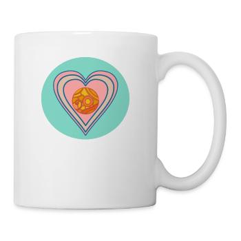 Gold Heart - Coffee/Tea Mug - white - Right