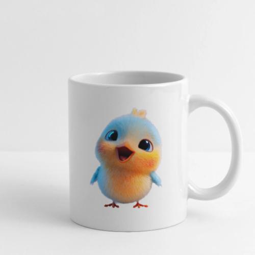 Colorful Cartoon Baby Bird in Orange and Blue - Coffee/Tea Mug