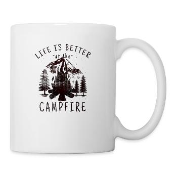 Life Is Better at the Campfire - Coffee/Tea Mug - white - Right