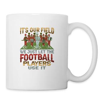 Marching Band Football Design for a Drum Major - Coffee/Tea Mug - white - Right