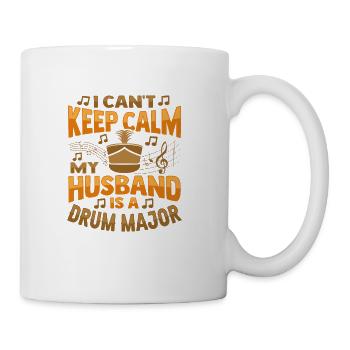 My Husband is a Drum Major Design for a Drum Major - Coffee/Tea Mug - white - Right