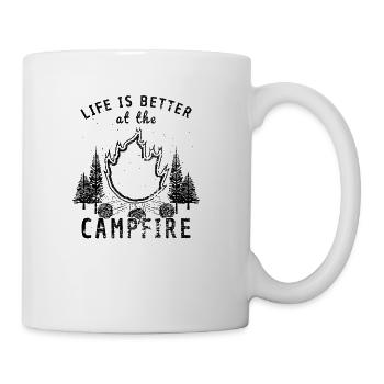 Life Is Better at the Campfire - Coffee/Tea Mug - white - Right