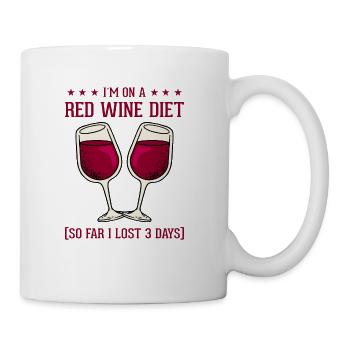 Red Wine Lover Wine Drinker Wine Tester Wine - Coffee/Tea Mug - white - Right
