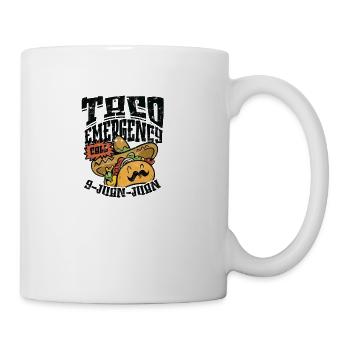 Taco Emergency Call 9 Juan Juan - tacos - Coffee/Tea Mug - white - Right