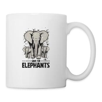 Save the Elephants - Elephant - Coffee/Tea Mug - white - Right