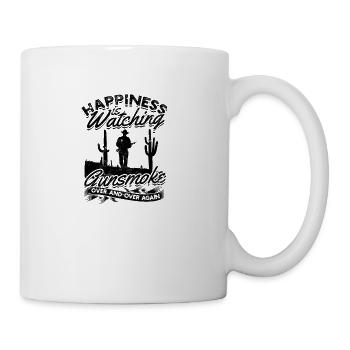 Happiness Is Watching Gunsmoke Over And Over - Coffee/Tea Mug - white - Right