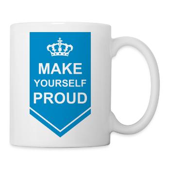 make yourself proud quote - Coffee/Tea Mug - white - Right