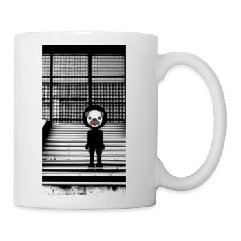 Cute Pug in Hoodie Standing on the Steps - Street - Coffee/Tea Mug - white - Right