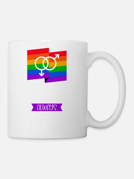 Lgbt Love Wins Gay Pride Statement Saying Love - Coffee/Tea Mug - white