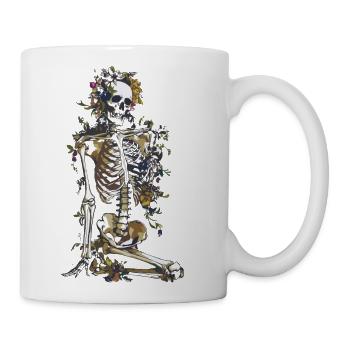 Classic Skeleton Flowers & Foliage - Coffee/Tea Mug - white - Right