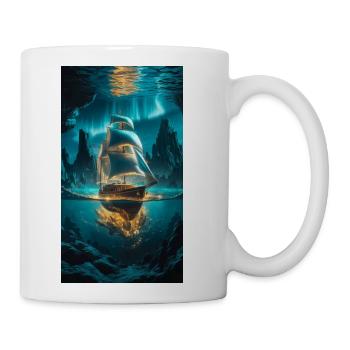 Golden Depths and Sailing Dreams - Coffee/Tea Mug - white - Right