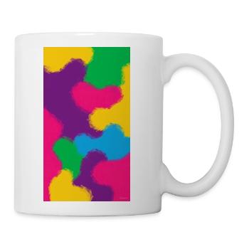 Neon Abstract Color Clouds - Coffee/Tea Mug - white - Right