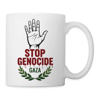 Peace for Gaza Dove Illustration - Human Rights Ad - Coffee/Tea Mug - white - Right