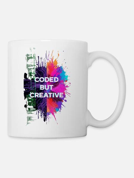 Code and Color Splash - Coffee/Tea Mug - white