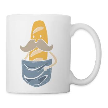 French Bread Baguette Bread Man - Coffee/Tea Mug - white - Right