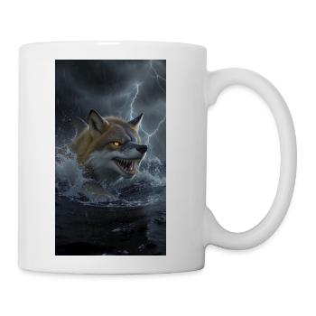 Lightning Wolf Tempest - Coffee/Tea Mug - white - Right