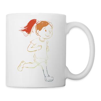 Runner Girl Comic - Coffee/Tea Mug - white - Right