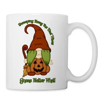 Gnome-O-Ween Pumpkin Witch Pun - Coffee/Tea Mug - white - Right