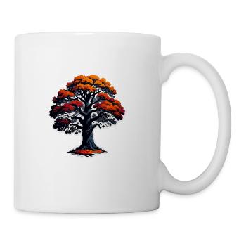 The Majestic Oak Tree of Autumn - Coffee/Tea Mug - white - Right