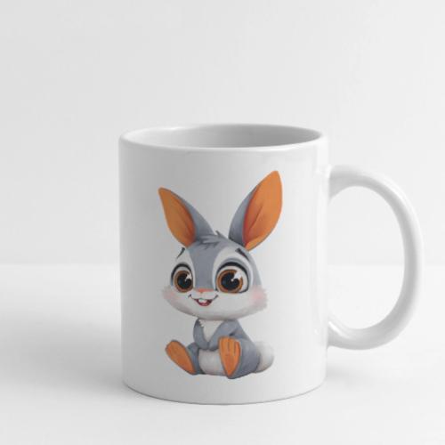 Multicolor Baby Rabbit Cartoon Sitting - Coffee/Tea Mug