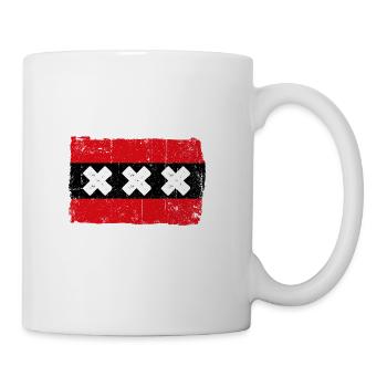 Amsterdam flag - Coffee/Tea Mug - white - Right