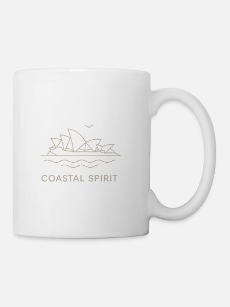Coastal Spirit Opera Line Art - Coffee/Tea Mug - white