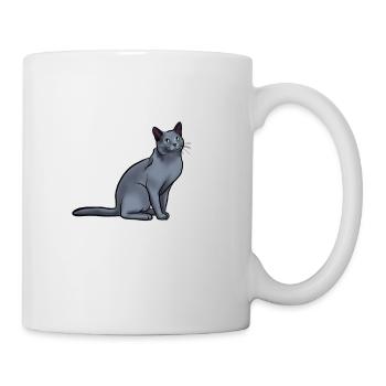 Cat Lover Shirt Russian Blue Cat I Talk Shit About - Coffee/Tea Mug - white - Right