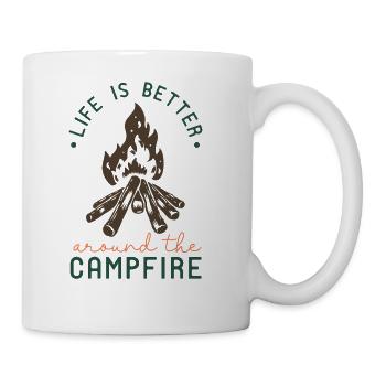 Life Is Better Around The Campfire - Coffee/Tea Mug - white - Right