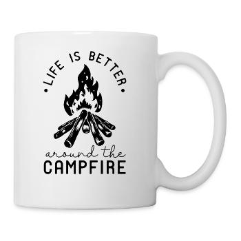 Life Is Better Around The Campfire - Coffee/Tea Mug - white - Right