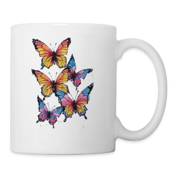 Butterfly Scan Glitch - Coffee/Tea Mug - white - Right