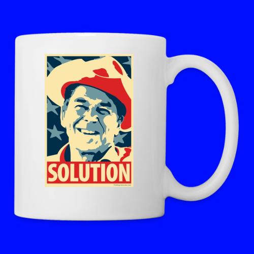 Reagan: Solution - Obama Poster Parody - Coffee/Tea Mug