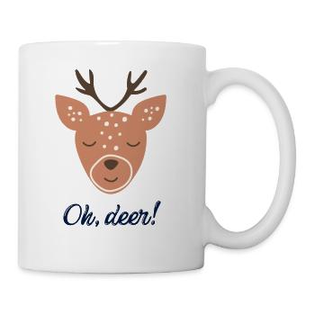 Cerf - Tasse - blanc - Droite