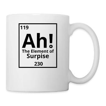 ah the element of surprise - Coffee/Tea Mug - white - Right
