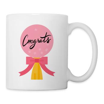 Congrats designed for you love gift for every one - Coffee/Tea Mug - white - Right
