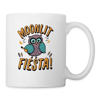 Moonlit Owl Fiesta! - Coffee/Tea Mug - white - Right