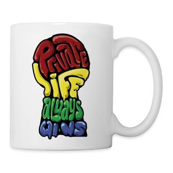 Private life always wins - Coffee/Tea Mug - white - Right