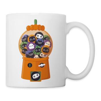 Cute Halloween Candy Pumpkin Dispenser Machine - Coffee/Tea Mug - white - Right