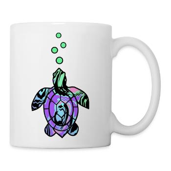 Under The Sea Turtle - Coffee/Tea Mug - white - Right