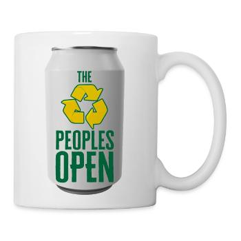 Waste Management Peoples Open Beer Can T Shirt - Coffee/Tea Mug - white - Right