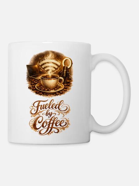 Fueled by Coffee Podcast Studio - Coffee/Tea Mug - white