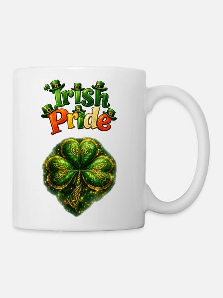 Irish Pride Celtic Heart - Coffee/Tea Mug - white