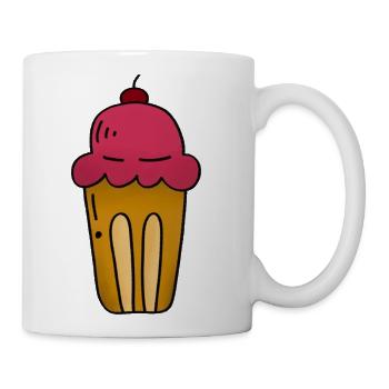Pink Ice Cream Pop Art Cone - Coffee/Tea Mug - white - Right