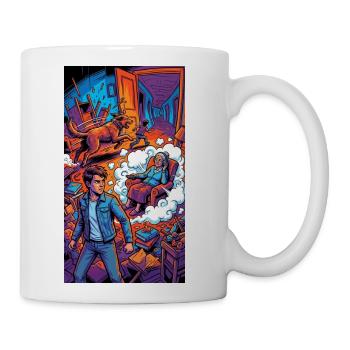 Neon Hallway Escape - Coffee/Tea Mug - white - Right