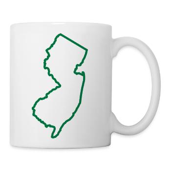New Jersey Outline - Coffee/Tea Mug - white - Right