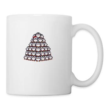Penguin Christmas Christmas tree pine tree - Coffee/Tea Mug - white - Right