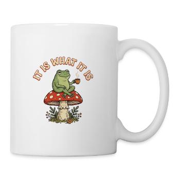 Frog on Mushroom Coffee Quote - Coffee/Tea Mug - white - Right